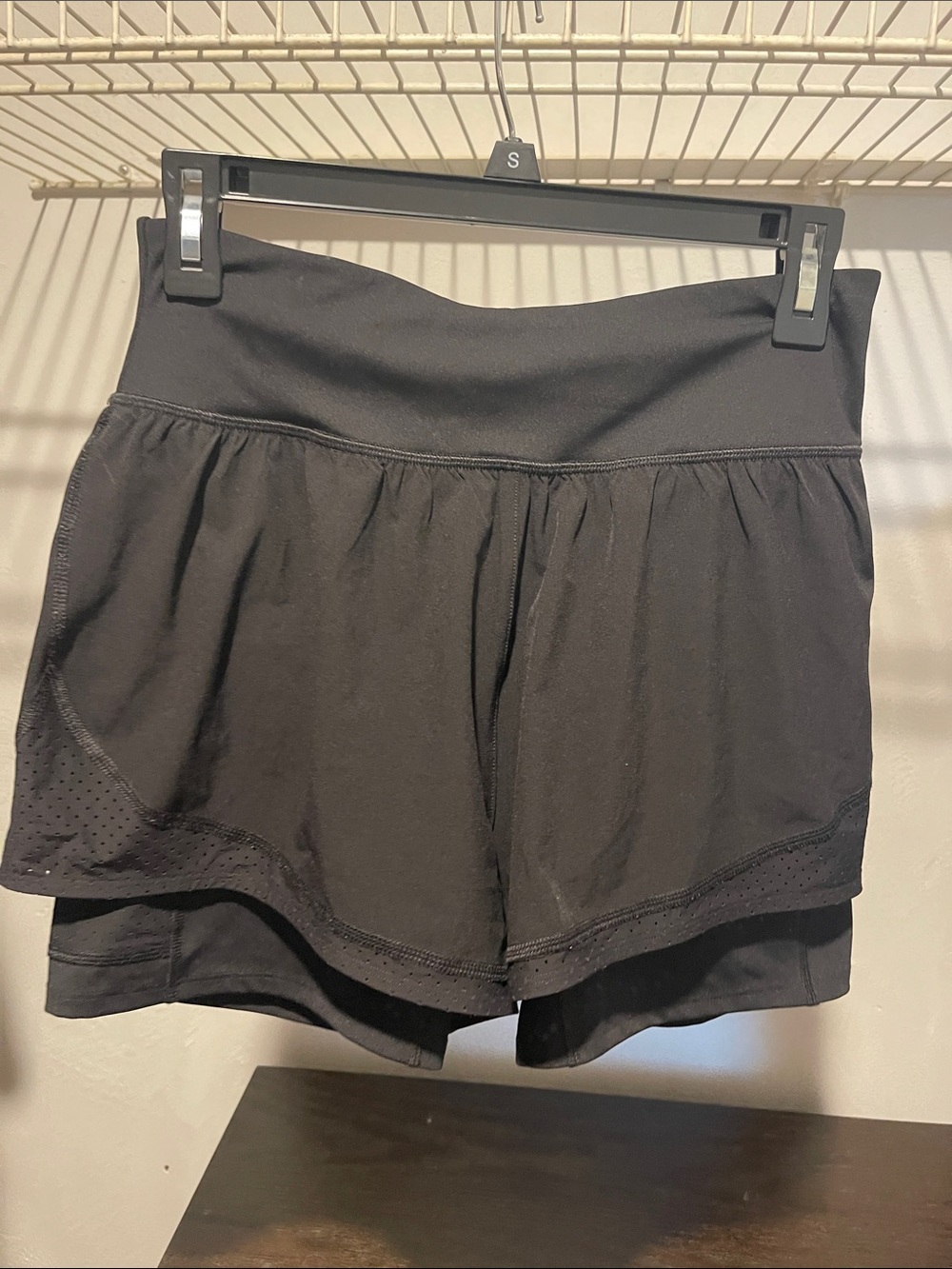 SPANX Black Women's Athletic Shorts with Built-In Liner